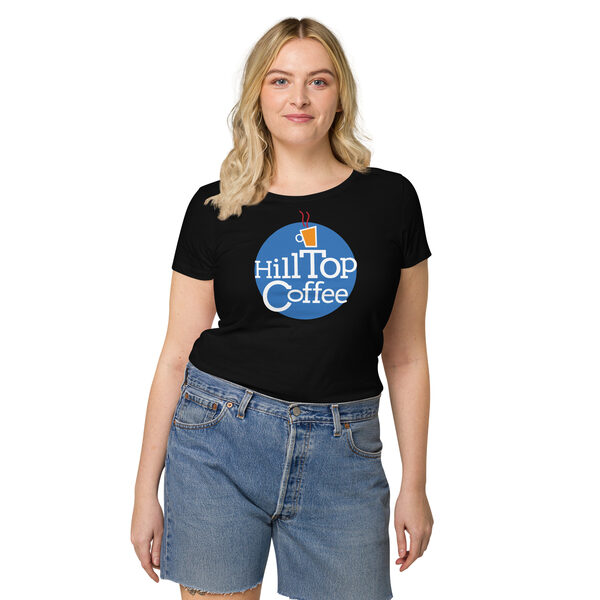 Women's Hilltop Coffee T-Shirt (Blue logo)
